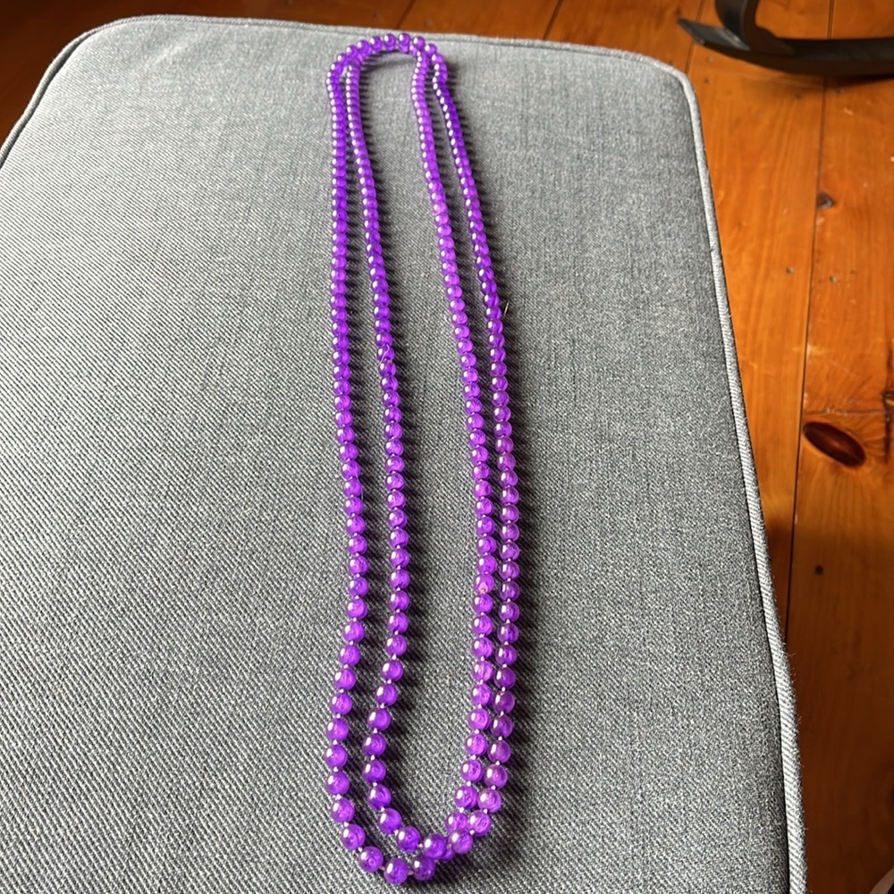 Vibrant Purple Double-Strand Necklace